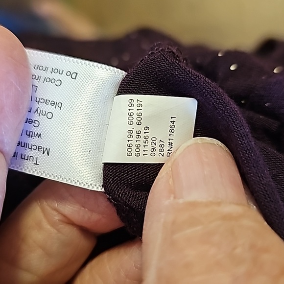 LANE BRYANT,‎ Y2K women's purple top with gold bling. Size 22/24. Tie at side. - Picture 12 of 12